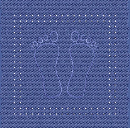 Kleine Wolke - Badinleg Foot blauw 36x72cm