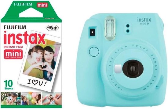 Vervolgen Vestiging Gemaakt van Fujifilm Instax Mini 9 - Incl. Instax Film Mini 10st - Ice Blue | bol.com