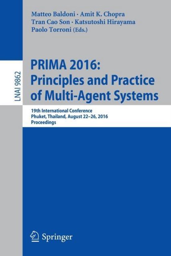 PRIMA 2016: Principles and Practice of Multi-Agent Systems - cover