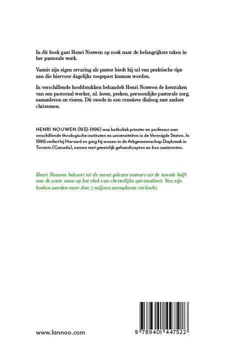 Creatief pastoraat - back cover