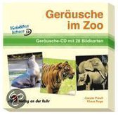 Geräusche im Zoo. CD und 28 farb. Bildkarten