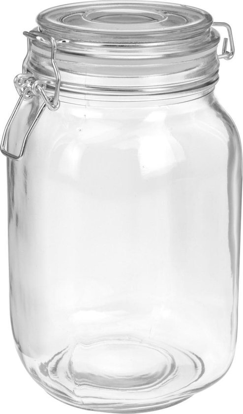 Voorraadpot glas - 1,5 liter - set van 5 stuks | bol.com