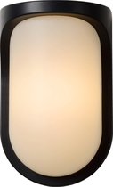Lucide LUGO - Wandlamp Buiten - LED - 1x8W 3000K - IP44 - Zwart