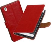 BestCases.nl Sony Xperia L1 Pull-Up booktype hoesje Rood