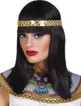 6 stuks: Pruik Cleopatra met hoofdband