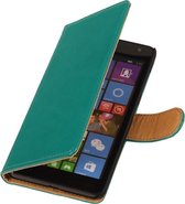 Groen pu leder booktype voor de Microsoft Lumia 535