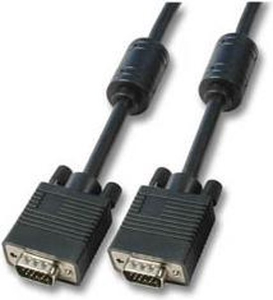 LogiLink VGA Verlängerungskabel 1,8m - HD 15-polig Mit Ferritkern