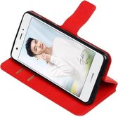 MP Case Cross Pattern TPU Bookstyle voor Huawei Nova Rood