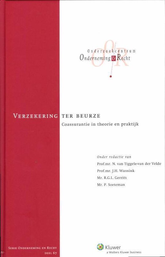 Onderneming en recht 67 - Verzekering ter beurze, coassurant ... - cover