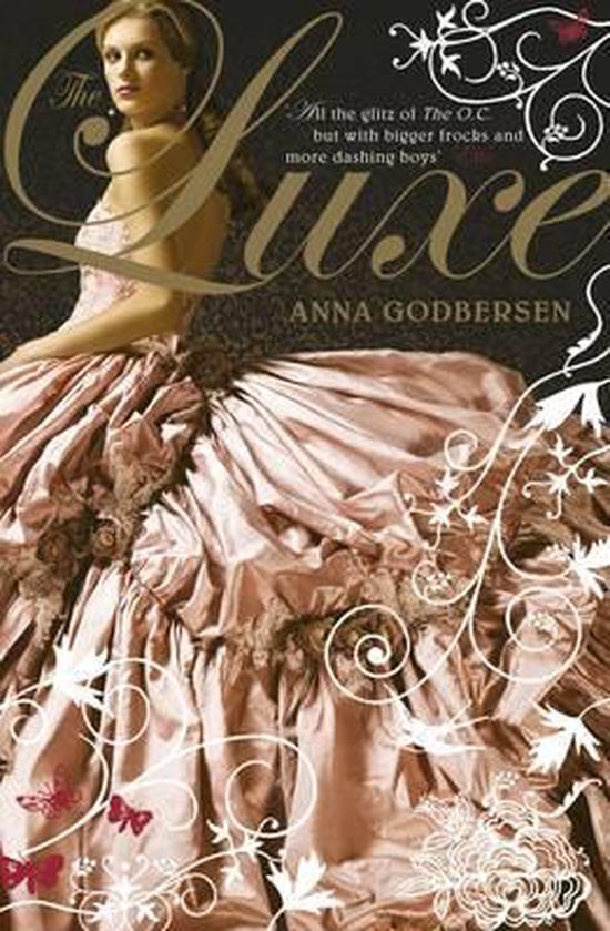 Boekcover 'The Luxe' van Anna Godbersen met een vrouw in een roze baljurk.