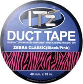 IT'z duct tape - Roze zebra - 10m