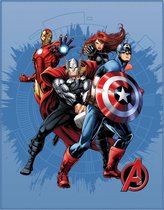 Marvel Avengers Challenge - Plaid - 110 x 140 cm - Blauw