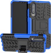 Huawei P30 Hoesje - Rugged Kickstand - Blauw