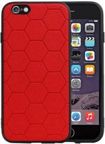 Rood Hexagon Hard Case voor iPhone 6 / 6s