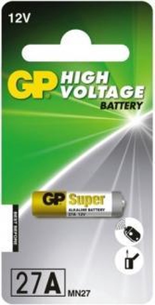 Periodiek barst Voorspeller GP 27A HIGH VOLTAGE Batterijen 12V- 27 mAh - 1 stuk | bol.com