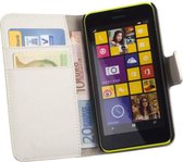 HC Wit Nokia Lumia 730 Bookcase Flip case Wallet Telefoonhoesje
