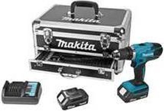Makita accuschroefboormachine DF457DWEX2 18V met Toolbox | bol.com