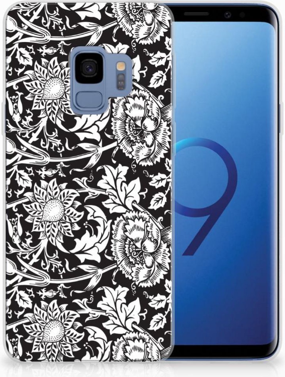 Samsung Galaxy S9 TPU Case Black Flowers