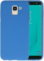Bestcases Color Telefoonhoesje - Backcover Hoesje - Siliconen Case Back Cover voor Samsung Galaxy J6 (2018) - Navy