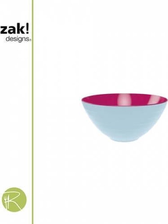 Zak!Designs Sorbet - Saladeschaal - Twotone Wave - 28 cm - Licht Blauw / Paars - zak!Designs