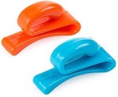 2 Sleutel clips - Vind uw sleutels eenvoudig terug in uw tas - Oranje / Blauw