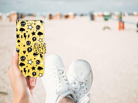 Téléphone Portable Couverture Standing pour Samsung Galaxy S9 Coque Punk Jaune