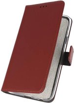 Bruin Booktype Wallet Cases Hoes voor Huawei P20 Lite