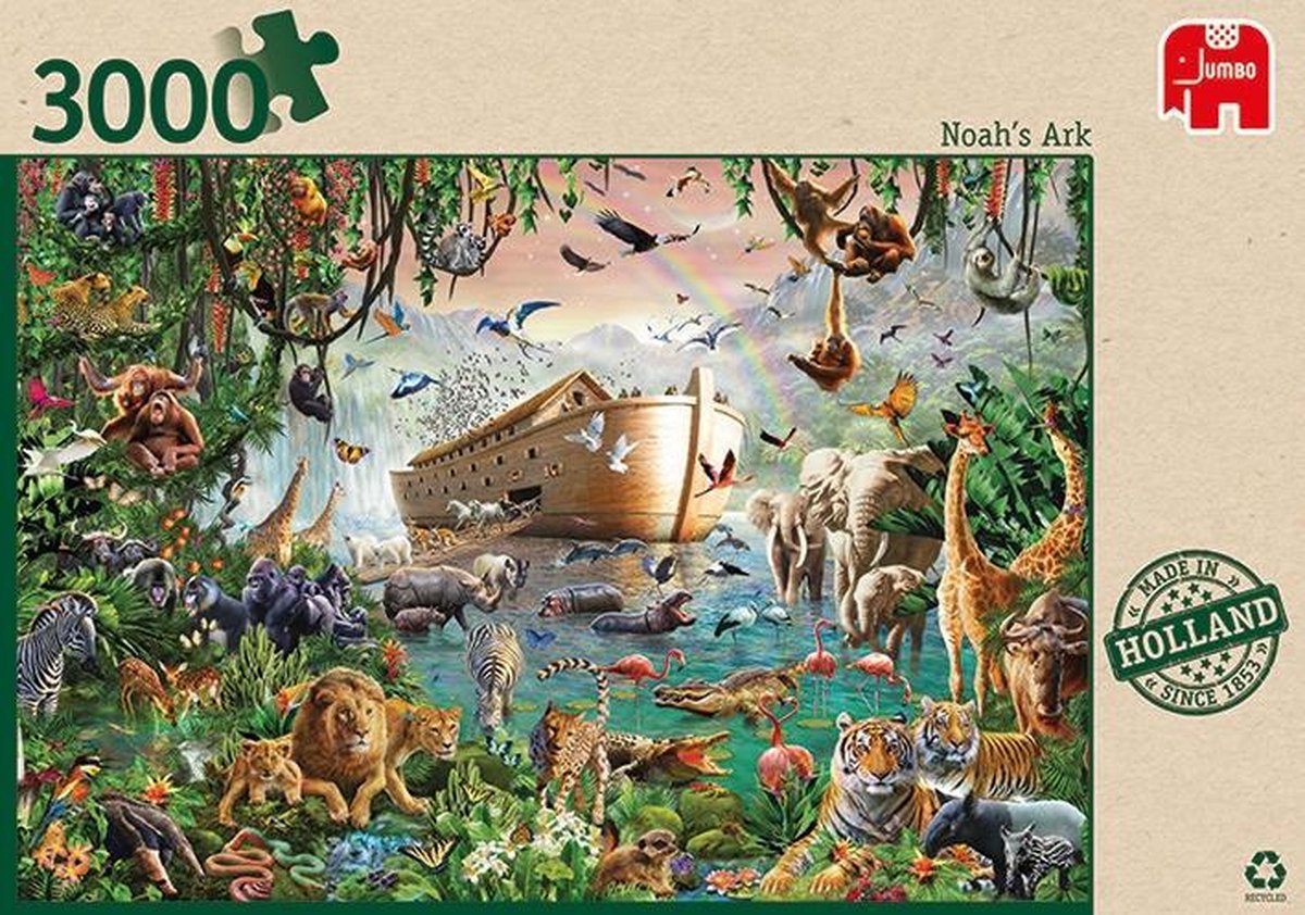 Haarzelf kraai In dienst nemen Jumbo Premium Collection Puzzel Ark van Noach - Legpuzzel - 3000 stukjes |  bol.com