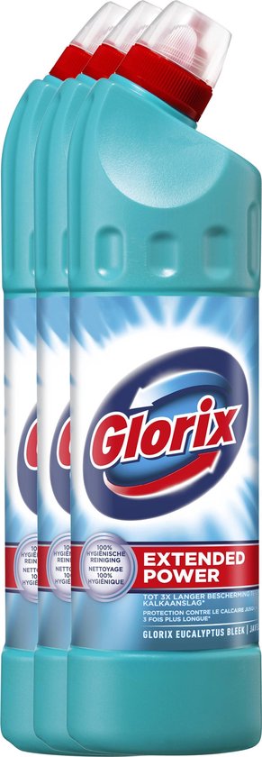 Glorix Bleek Eucalyptus - 3 x 750 ml - Toiletreiniger - Voordeelverpakking