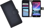 Wallet Bookcase Zwart Portemonnee smartphonehoesje voor LG K4 2017