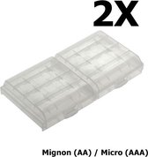 2 Stuks - Transportbox Batterijen Mignon (AA) / Micro (AAA)