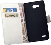 HC Bookcase Wit Flip Wallet Telefoonhoesje Huawei Ascend G750