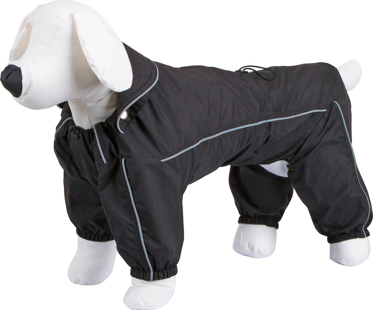 Kerbl Manchester zwart regenpak met pootbedekking voor honden