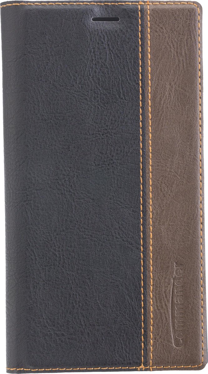 Commander Book Case voor Sony Xperia L2 - Zwart met bruin