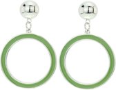 Colored circle earrings