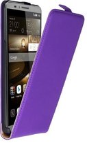 Paars Huawei Ascend Mate 7 Lederen Flip case Telefoonhoesje