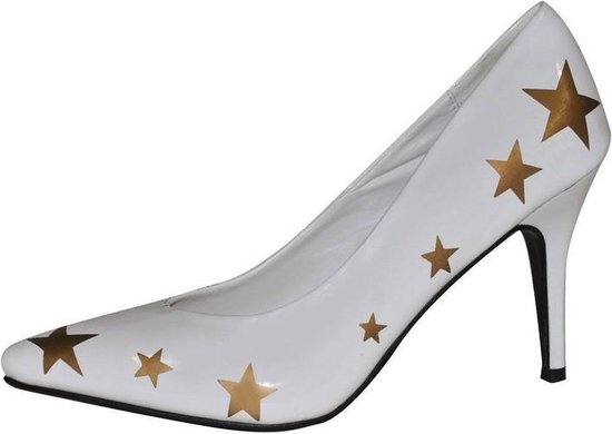 Witte dames pump met sterren 36-37 | bol.com