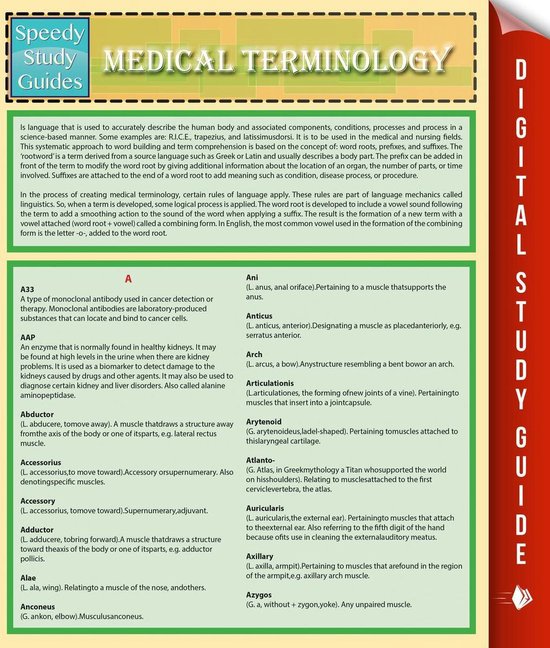 Medical Terminology (Speedy Study Guides) - cover