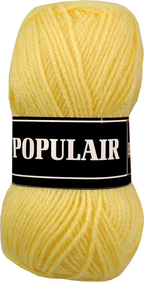 Beijer BV Populair acryl garen - midden geel (02) - naald 3,5 a 4 - 1 bol