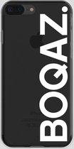 BOQAZ. iPhone 8 Plus hoesje - logo boqaz wit