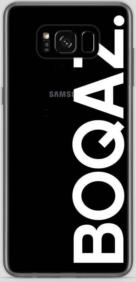 BOQAZ. Samsung Galaxy S8 Plus hoesje - logo boqaz wit
