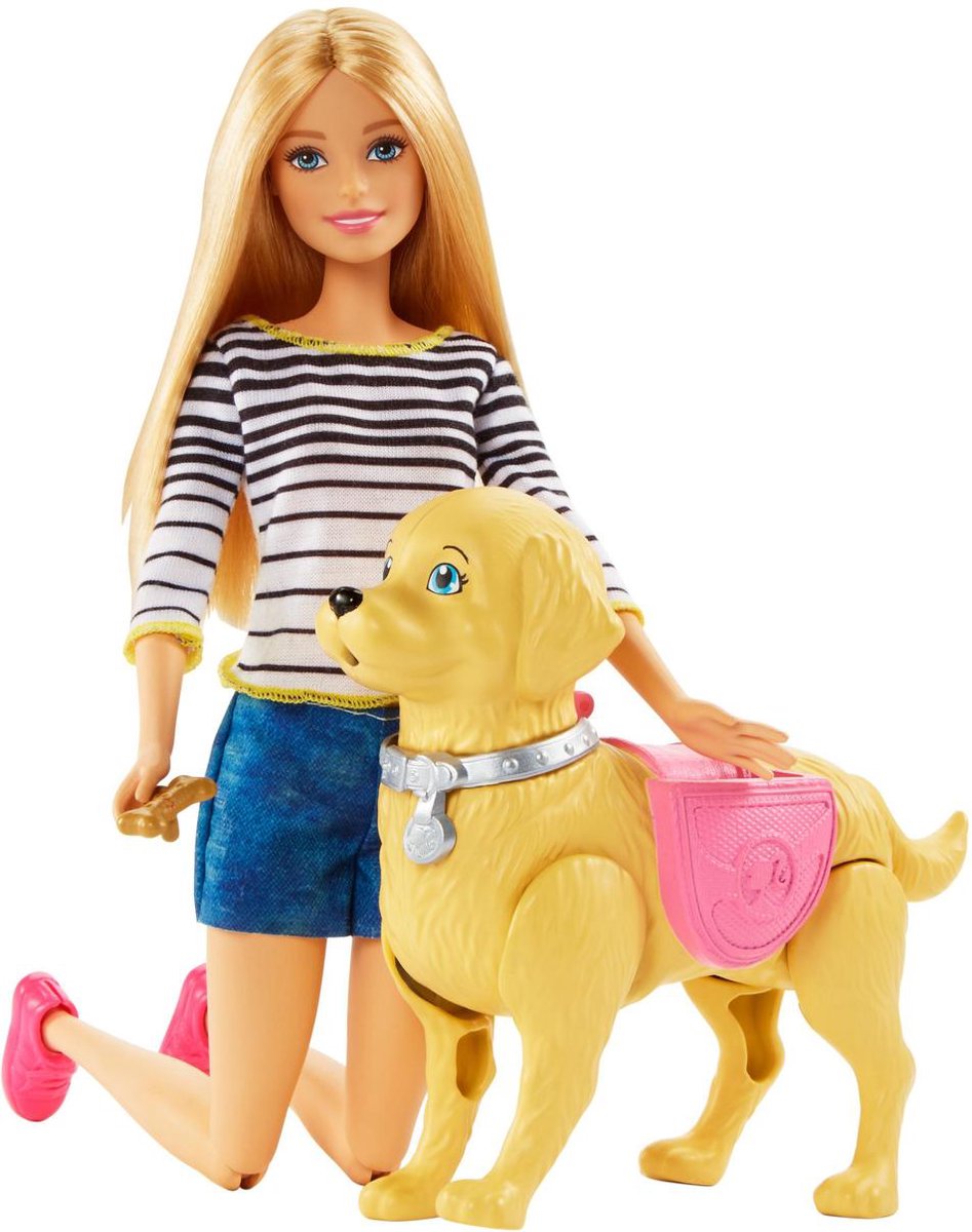Indirect baan Afname Barbie Wandelen en Trainen Puppy | bol.com