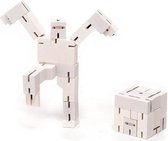Areaware robot puzzel Cubebot - Kleur - Wit