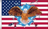 USA vlag met adelaar