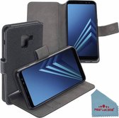 Pearlycase® Zwart Y Wallet Bookcase Hoesje voor Samsung Galaxy A8 2018