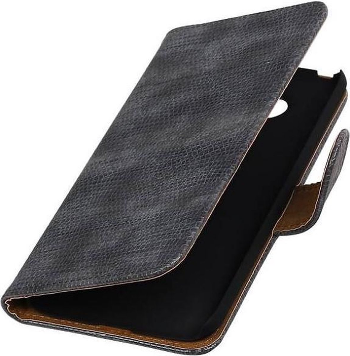 Hagedis Bookstyle Wallet Case Hoesje Geschikt voor LG G5 Grijs
