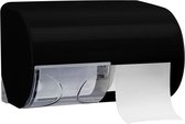Marplast Duo Toiletrol houder A75513 – zwart – voor 2 rollen traditioneel toiletpapier – afsluitbaar – met schuifje