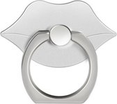 Zilverkleurige lippen Ring vinger houder- standaard voor telefoon of tablet