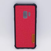 Geschikt voor Samsung Galaxy S9 – hoes, cover – TPU – Jeanslook – Rood
