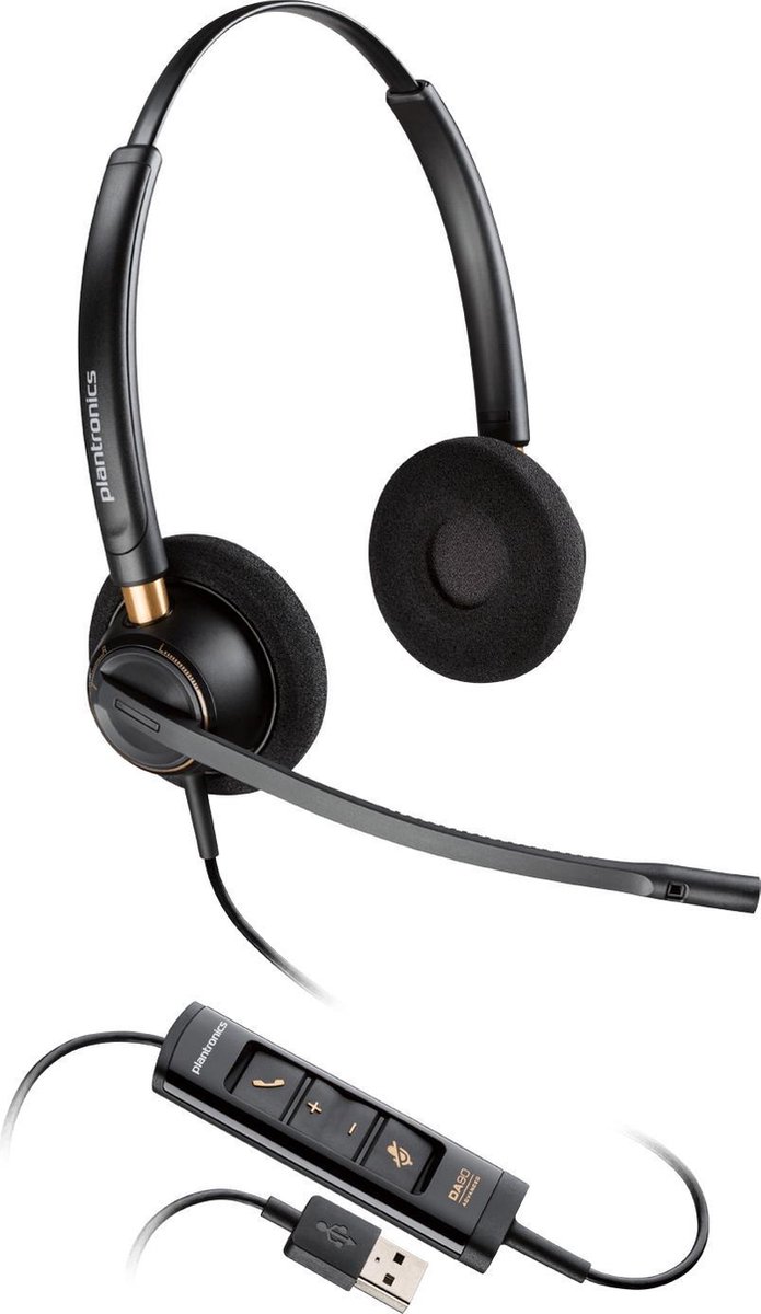 Poly EncorePro HW525 Headset Bedraad Hoofdband Kantoor/callcenter Zwart